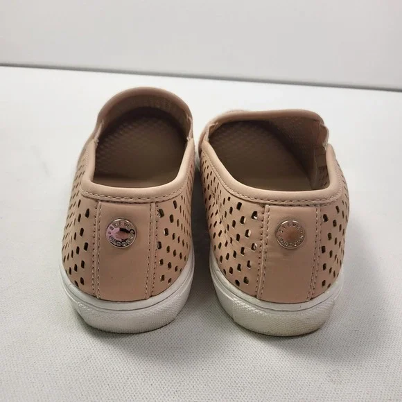 Steve Madden Elenor Pink Sneakers Women's Size 8.5 Slip On Perforated Laser Cut - Picture 4 of 7